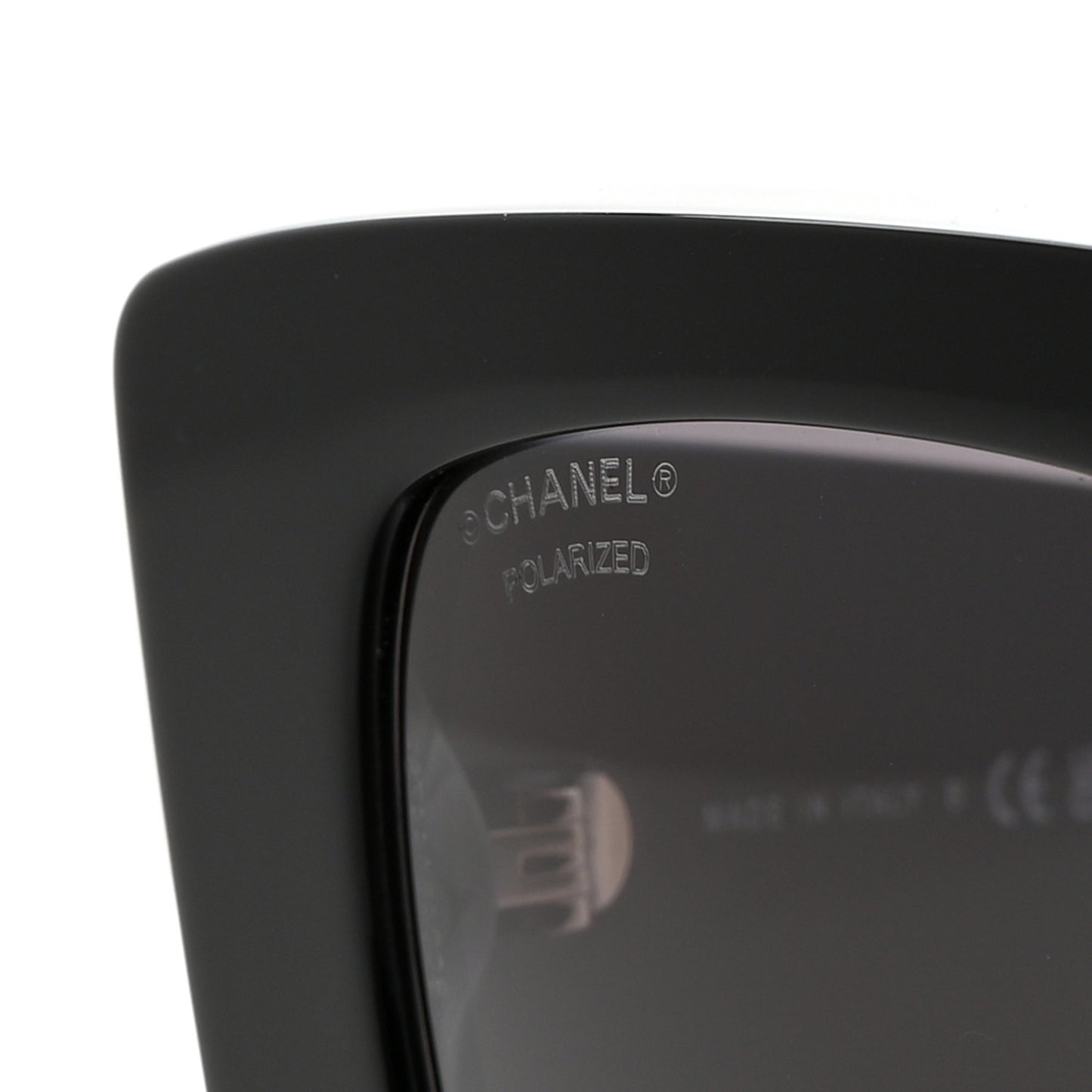 Acetate Pearl Rectangle Sunglasses 5480-H Black