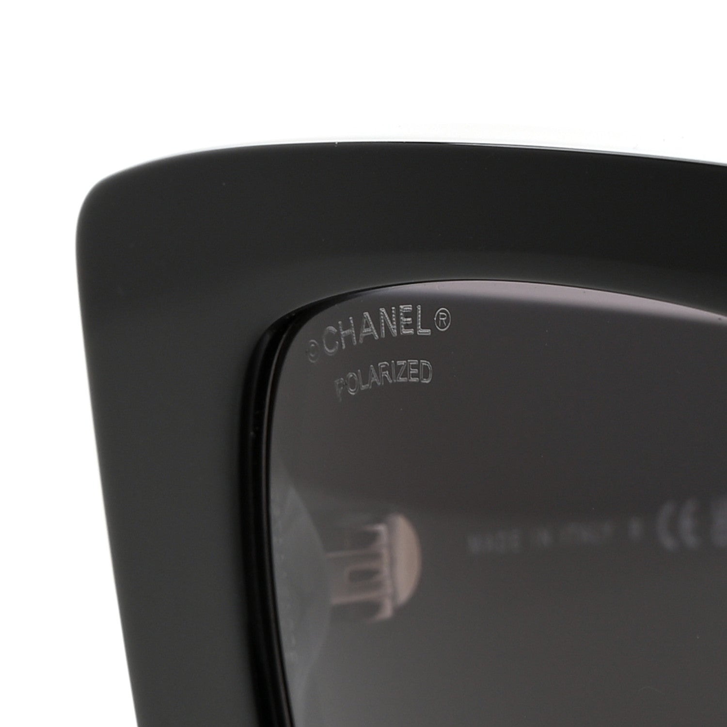 Chanel Acetate Pearl Rectangle Sunglasses 5480-H Black 7 of 11