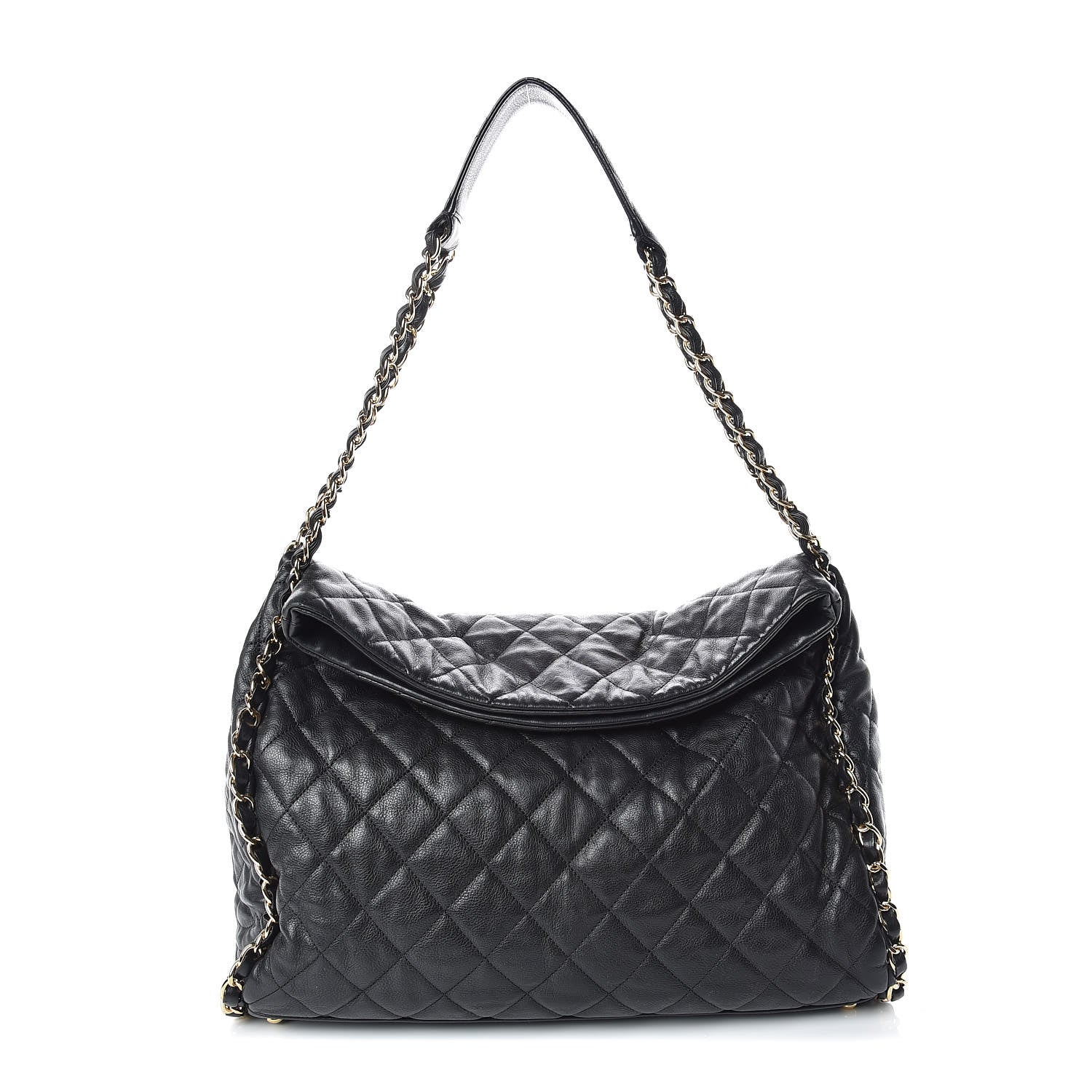 Chanel Calfskin Quilted Large Chain Me Hobo Black 1 of 10