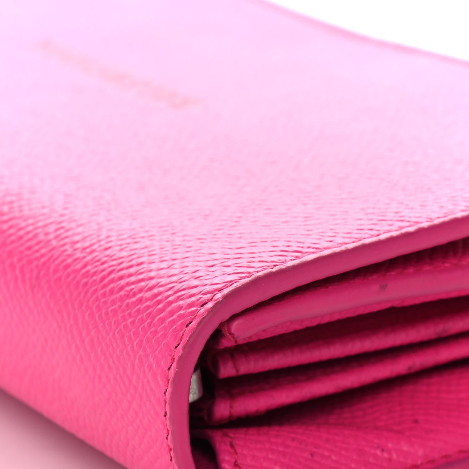 Balenciaga Pebbled Calfskin Everyday Continental Wallet on Chain Acid Pink 11 of 15