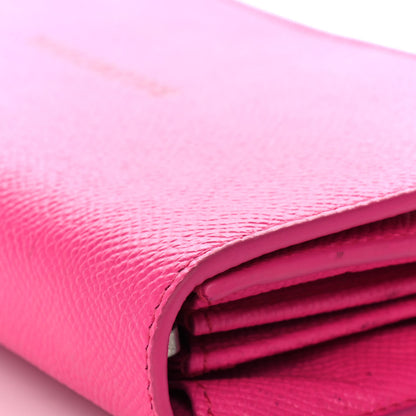 Balenciaga Pebbled Calfskin Everyday Continental Wallet on Chain Acid Pink 11 of 15