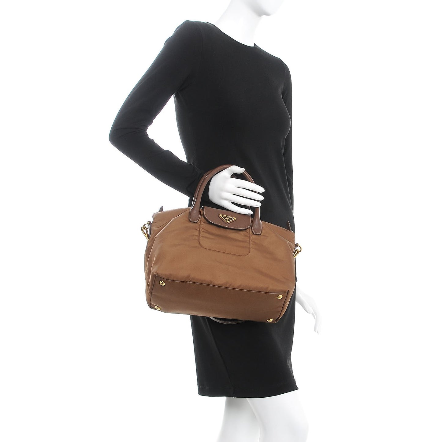 Saffiano Tessuto Nylon Tote Corinto