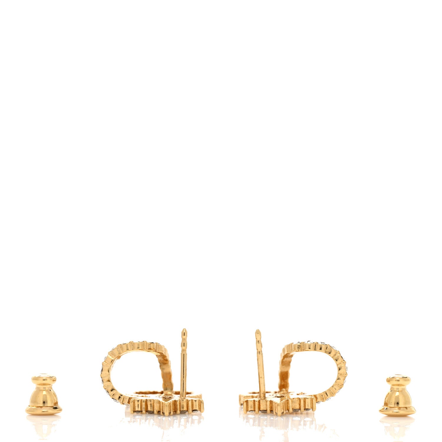 Christian Dior Pearl Clair D Lune Wrap Around Earrings Gold 3 of 4