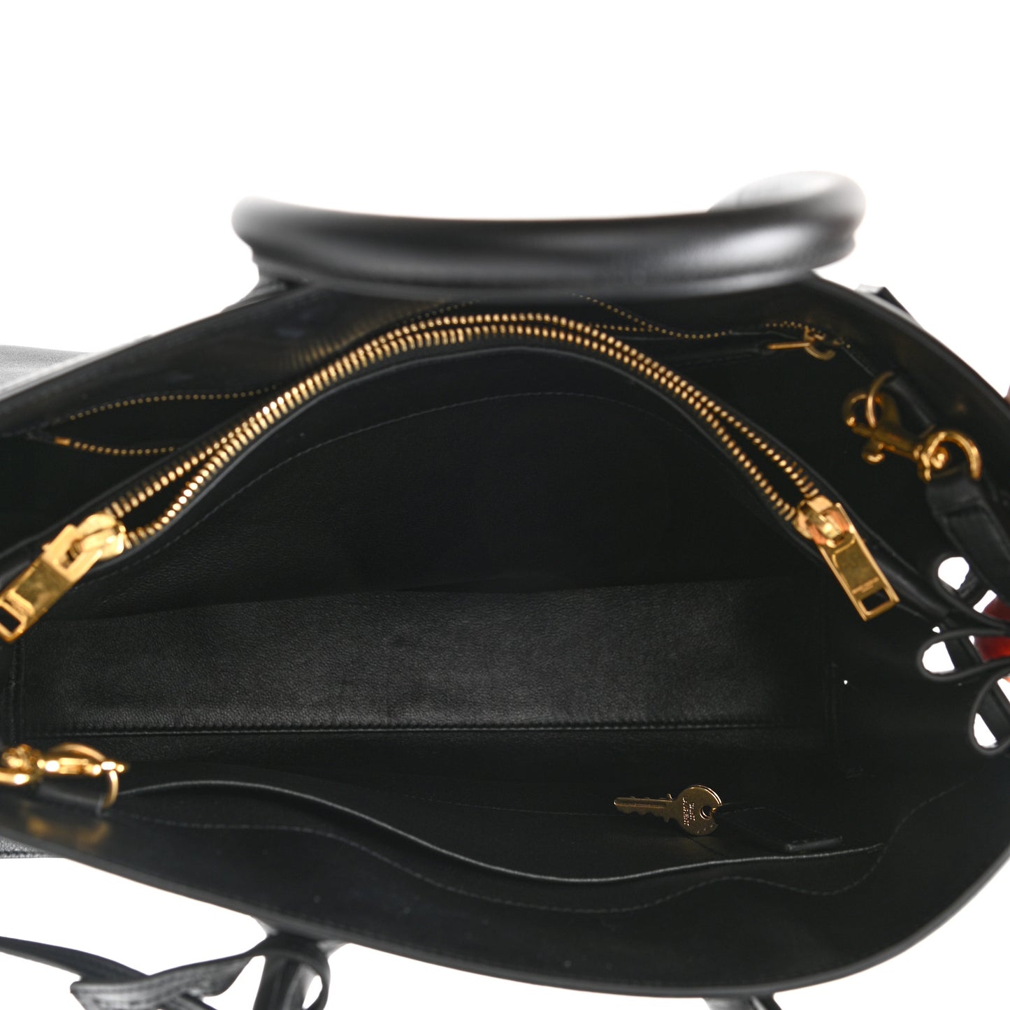 Calfskin Small Sac De Jour Black