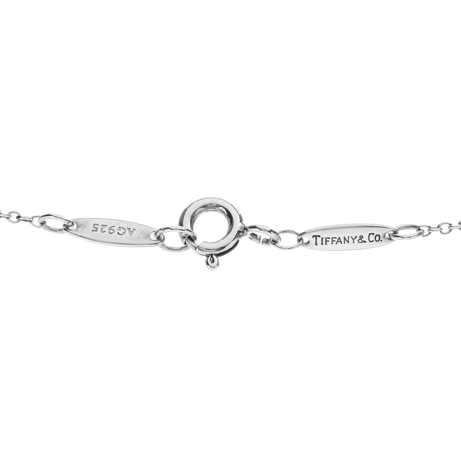 Tiffany Sterling Silver 9mm Elsa Peretti Bean Pendant Necklace 4 of 4