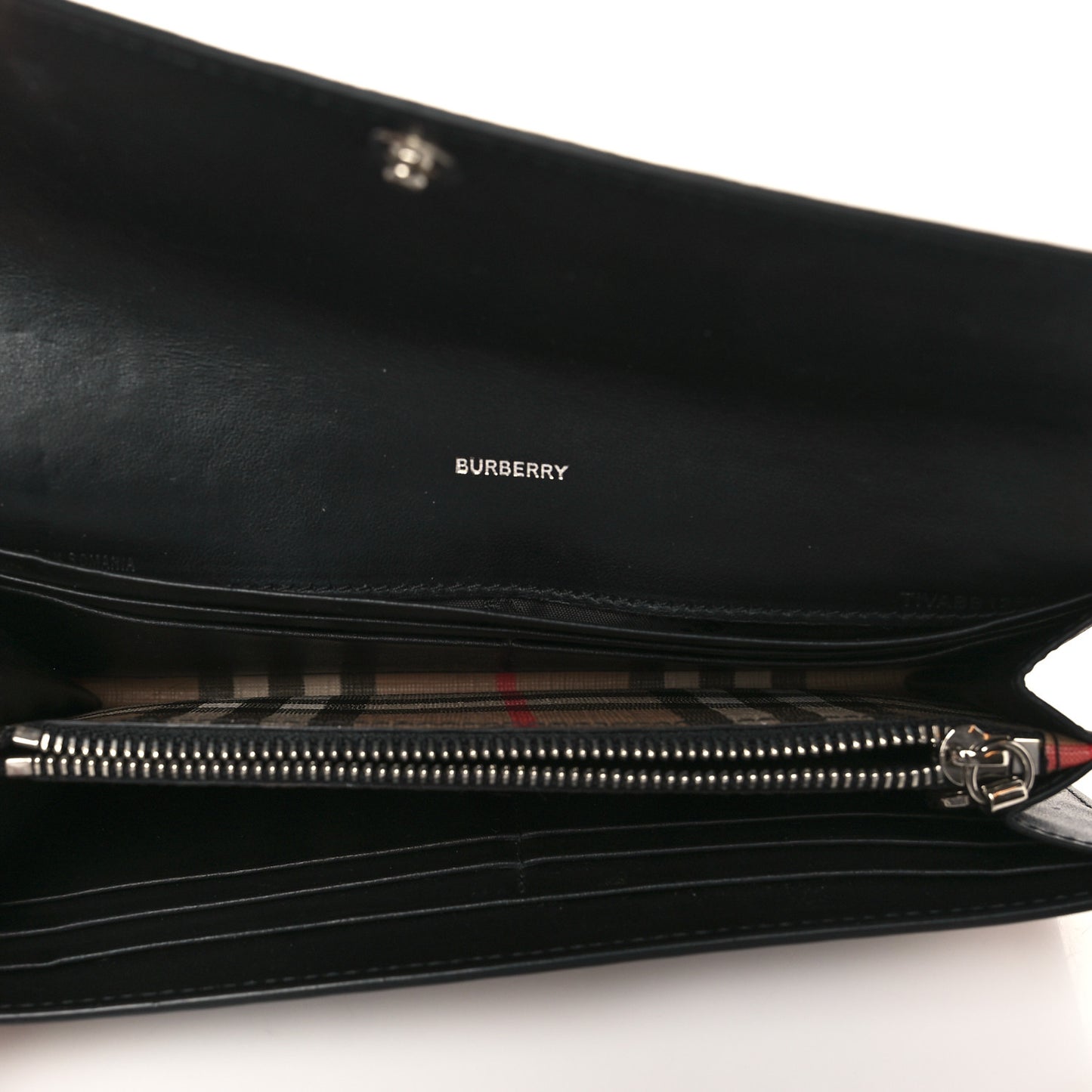 E-Canvas Vintage Check Continental Wallet Archive Beige