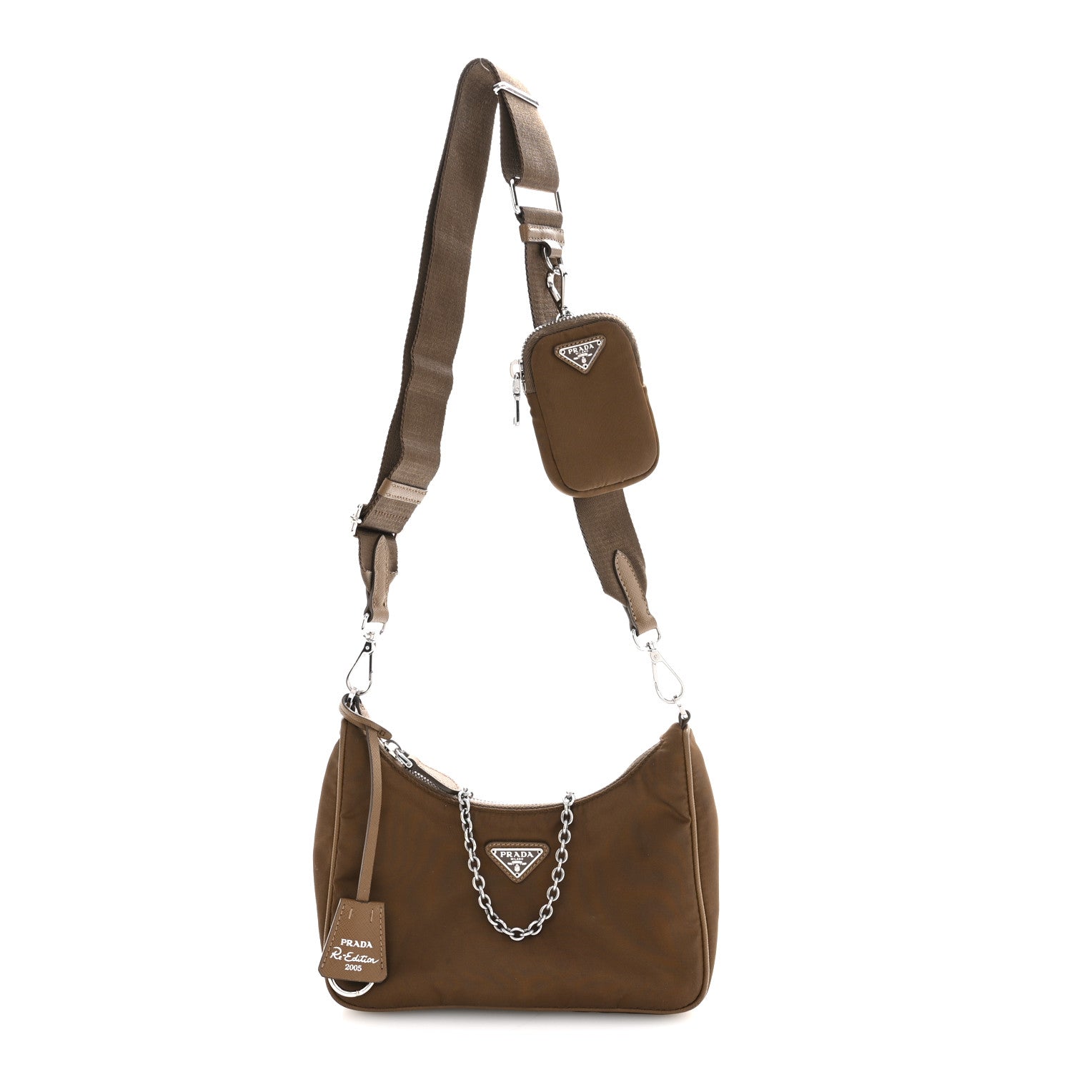 Prada Nylon Re-Edition 2005 Shoulder Bag Cacao 1 of 11