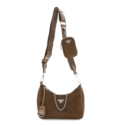 Prada Nylon Re-Edition 2005 Shoulder Bag Cacao 1 of 11