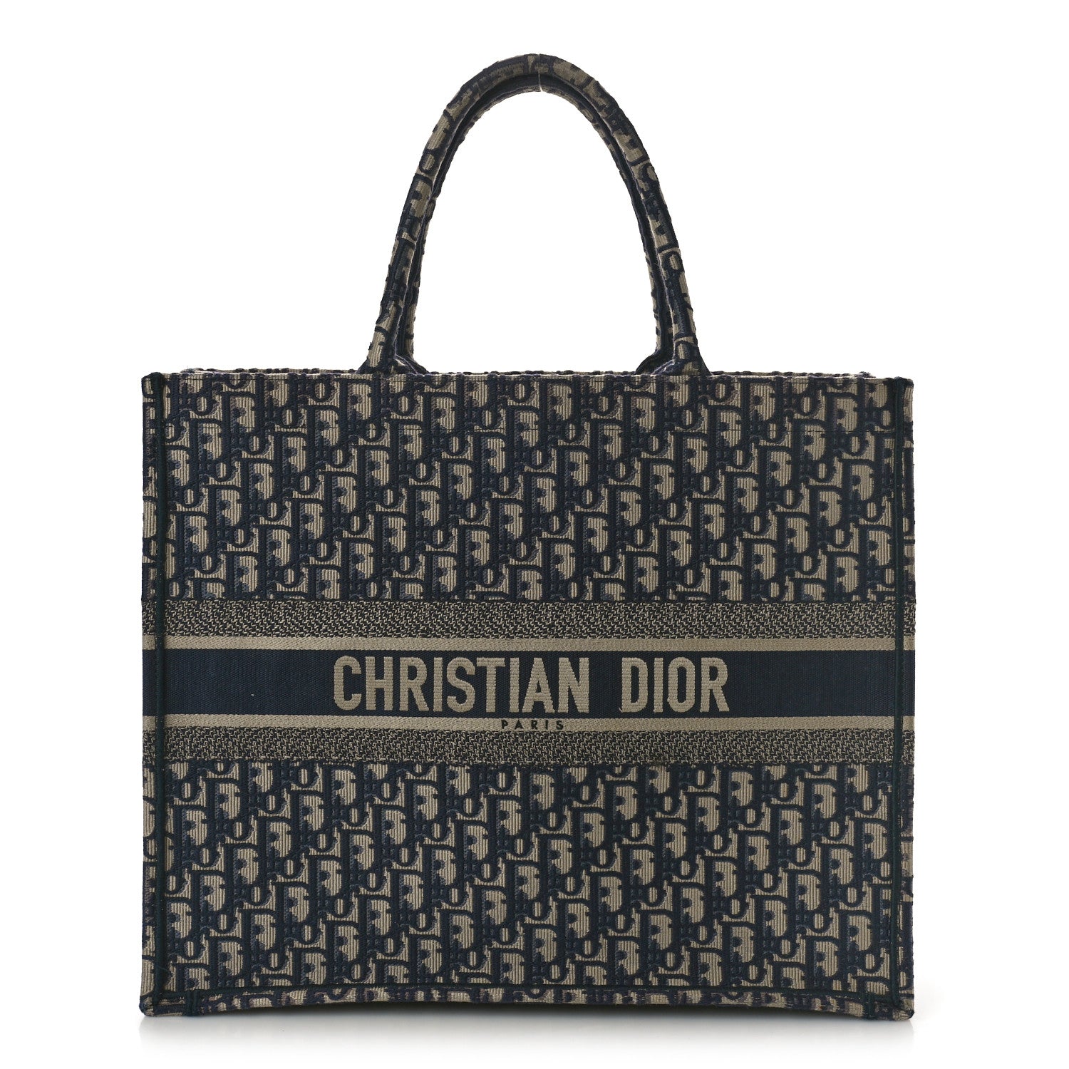 Christian Dior Oblique Large Book Tote Blue Multicolor 1 of 15
