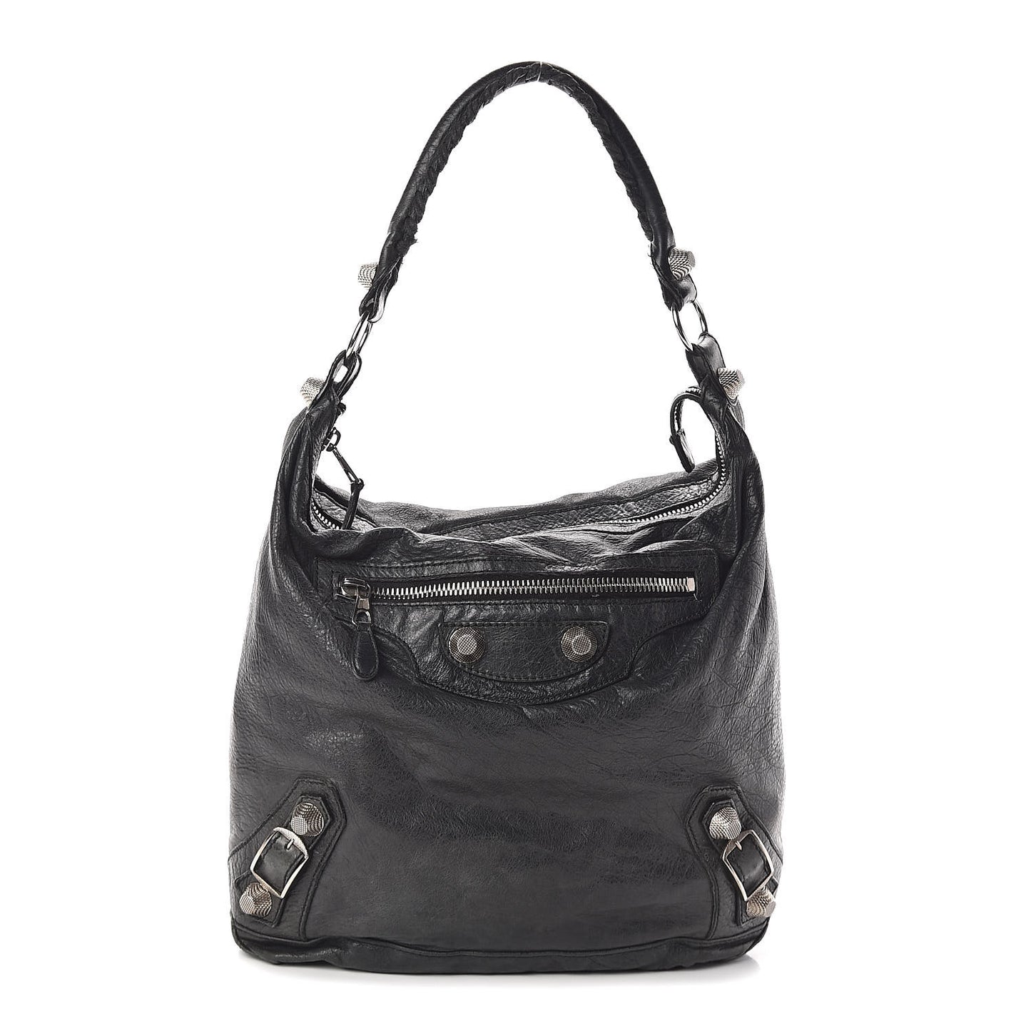 Chevre Giant 21 Silver Hardware Day Hobo Black