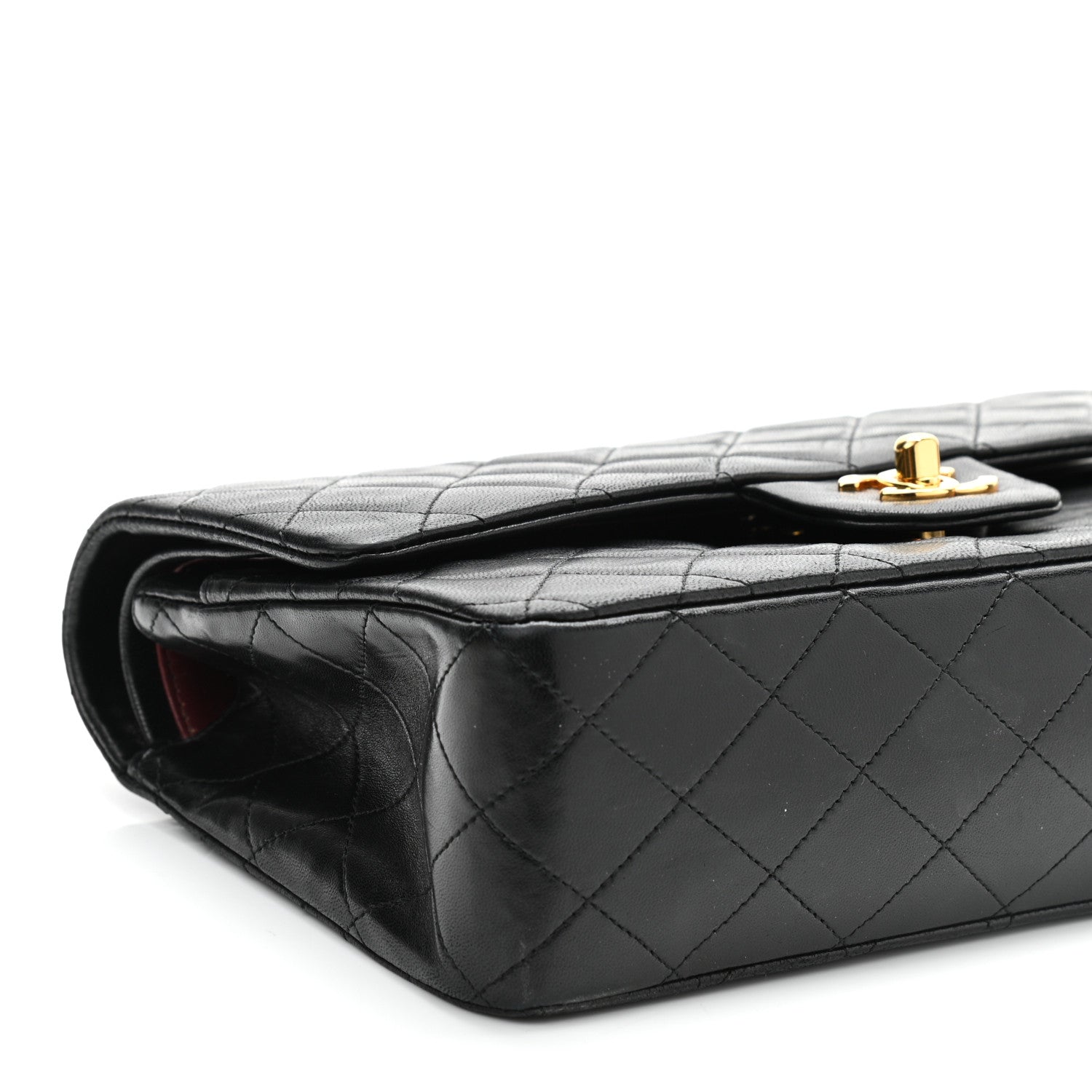 Chanel Lambskin Quilted Medium Double Flap Black 9 of 11