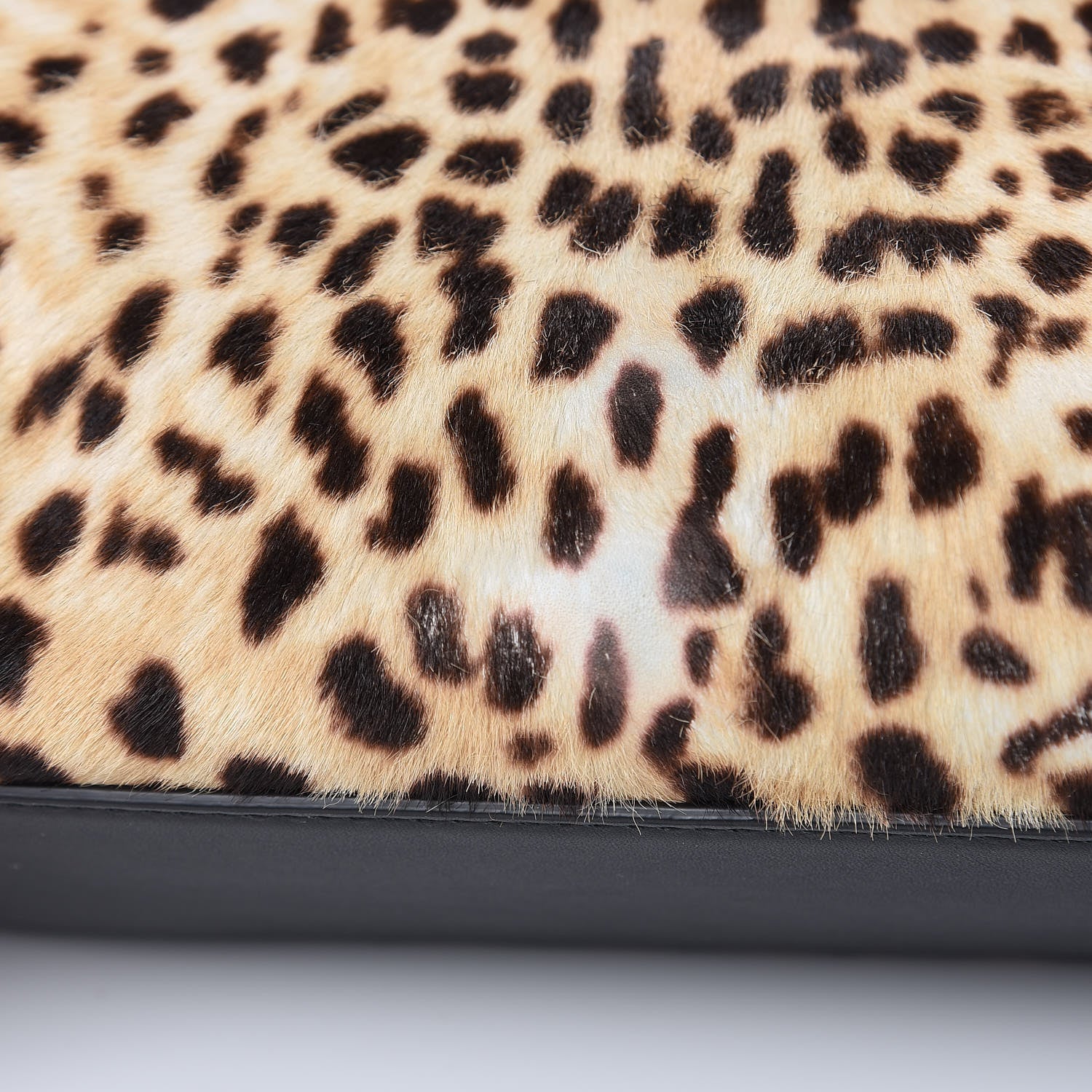 Gucci Calf Hair Bamboo Web Leopard Print Mini Nymphaea Top Handle Bag 12 of 13