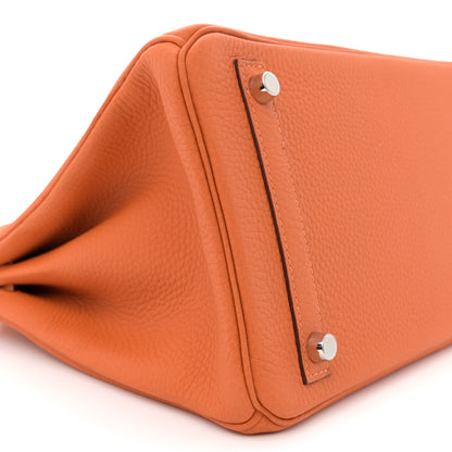 Hermes Taurillon Clemence Birkin 30 Orange 9 of 12
