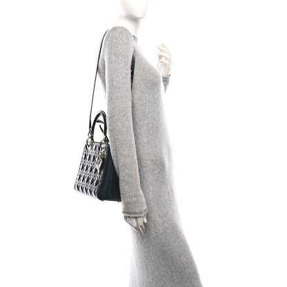 Christian Dior Patent Cannage Medium Lady Dior Navy Blue 2 of 13
