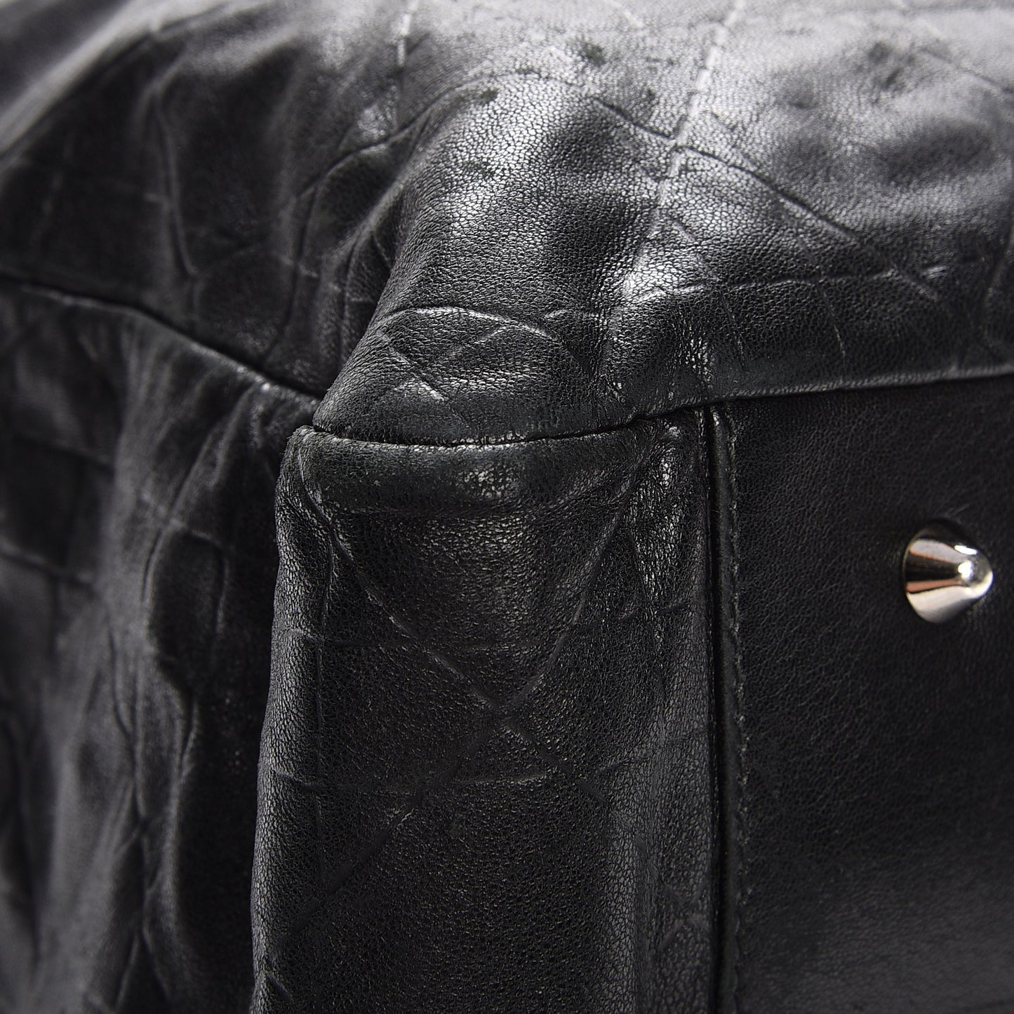 Lambskin Medium Dior Soft Tote Black
