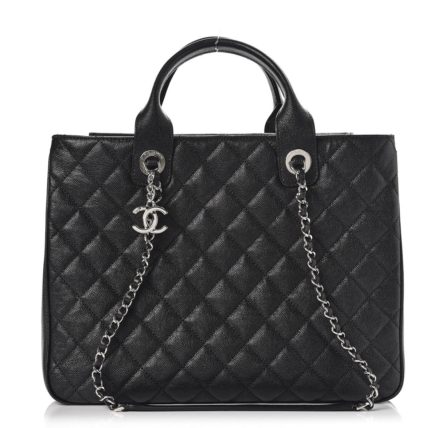 Chanel Caviar Quilted Large Urban Companion Top Handle Shopping Tote Black 1 of 8