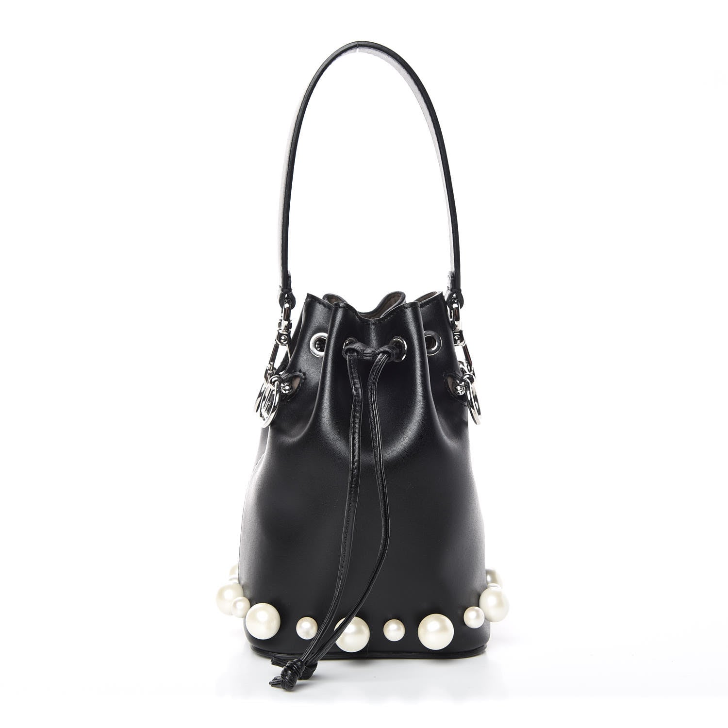 Fendi Vitello Liberty Pearl F is Fendi Mini Mon Tresor Bucket Bag Black 1 of 9