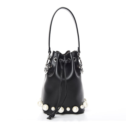Fendi Vitello Liberty Pearl F is Fendi Mini Mon Tresor Bucket Bag Black 1 of 9