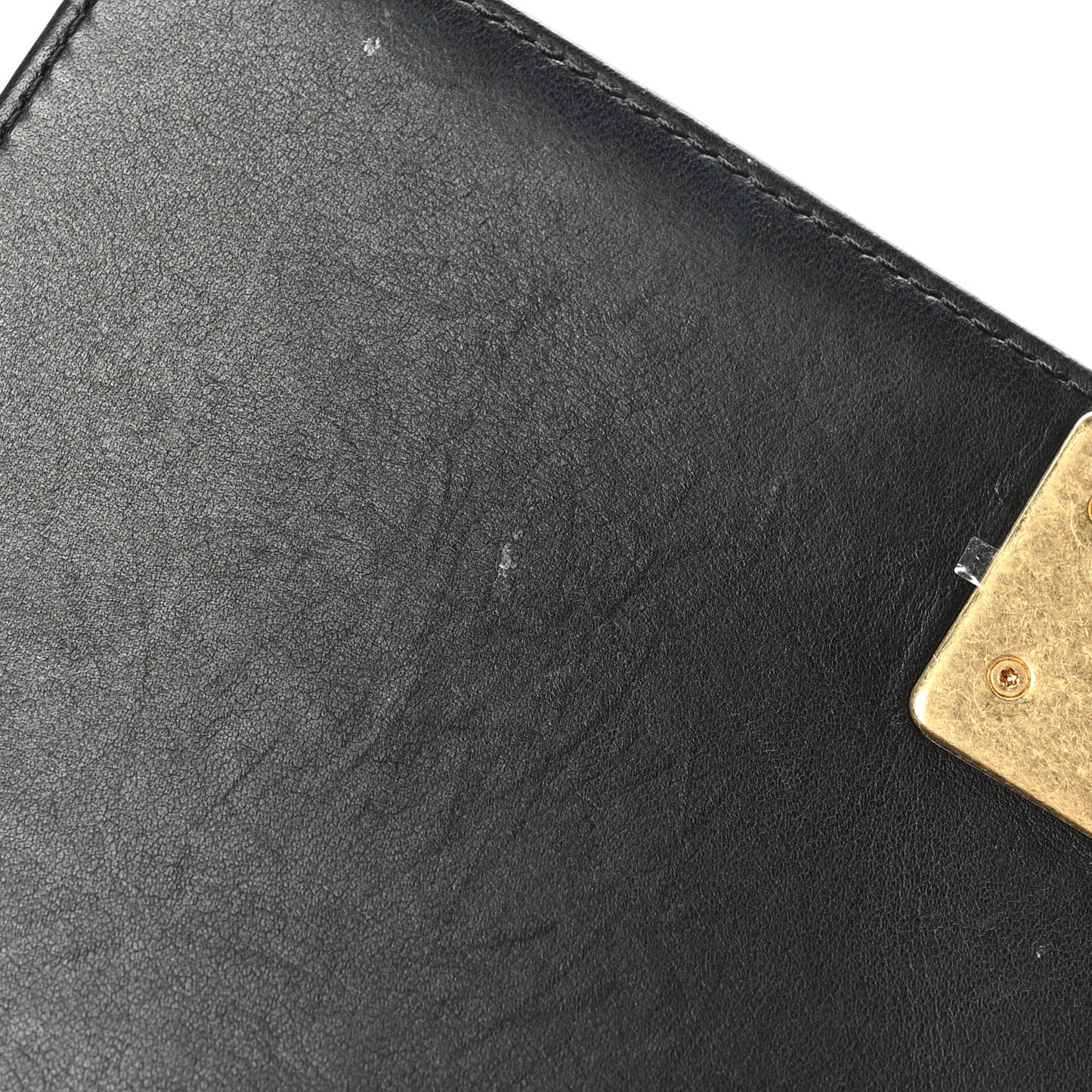 Lambskin Quilted Medium Boy Flap Black