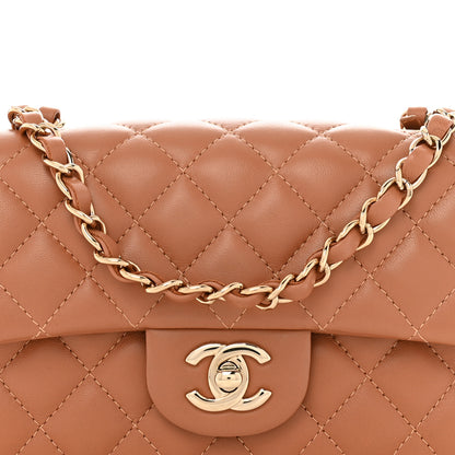 Chanel Lambskin Quilted Mini Rectangular Flap Brown 8 of 10