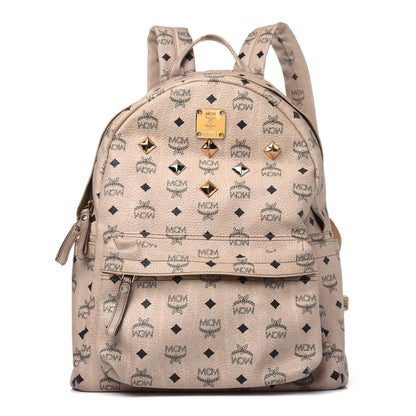 MCM Visetos Medium Sprinkle Stud Stark Backpack Beige 1 of 32