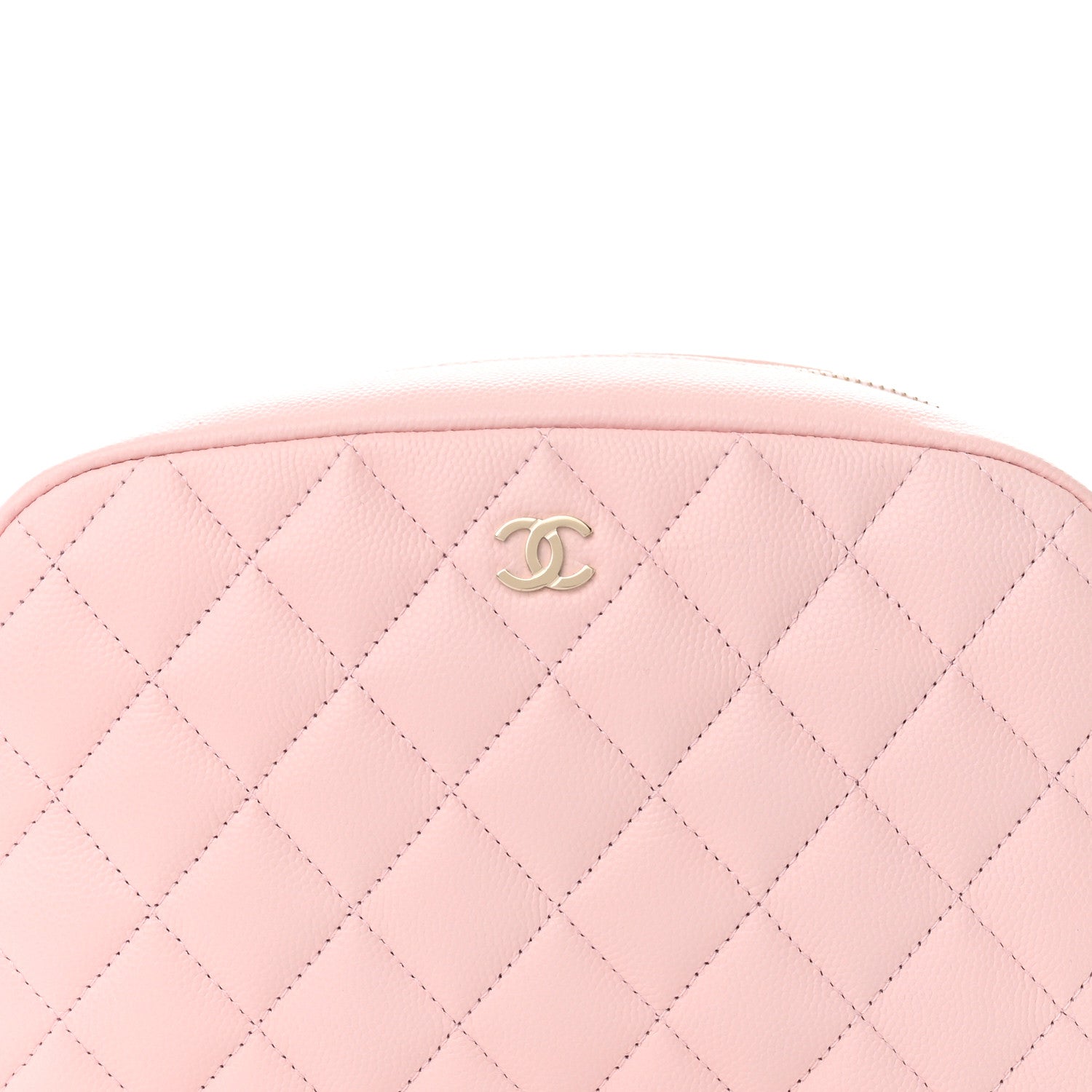 Chanel Caviar Quilted Medium Curvy Pouch Cosmetic Case Light Pink 9 of 11