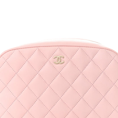 Chanel Caviar Quilted Medium Curvy Pouch Cosmetic Case Light Pink 9 of 11