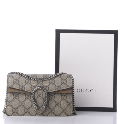 Gucci GG Supreme Monogram Super Mini Dionysus Shoulder Bag Taupe 9 of 9