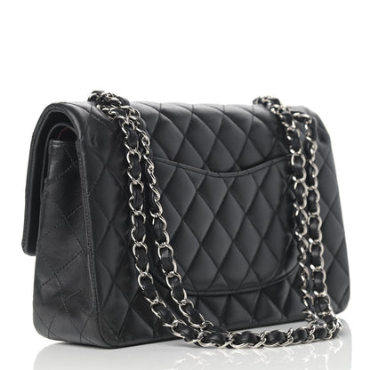 Chanel Lambskin Quilted Medium Double Flap Black 2 of 15