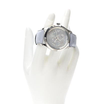 Gucci Stainless Steel Ostrich Blue Mother of Pearl 38mm G-Timeless Snake Automatic Watch 4 of 14