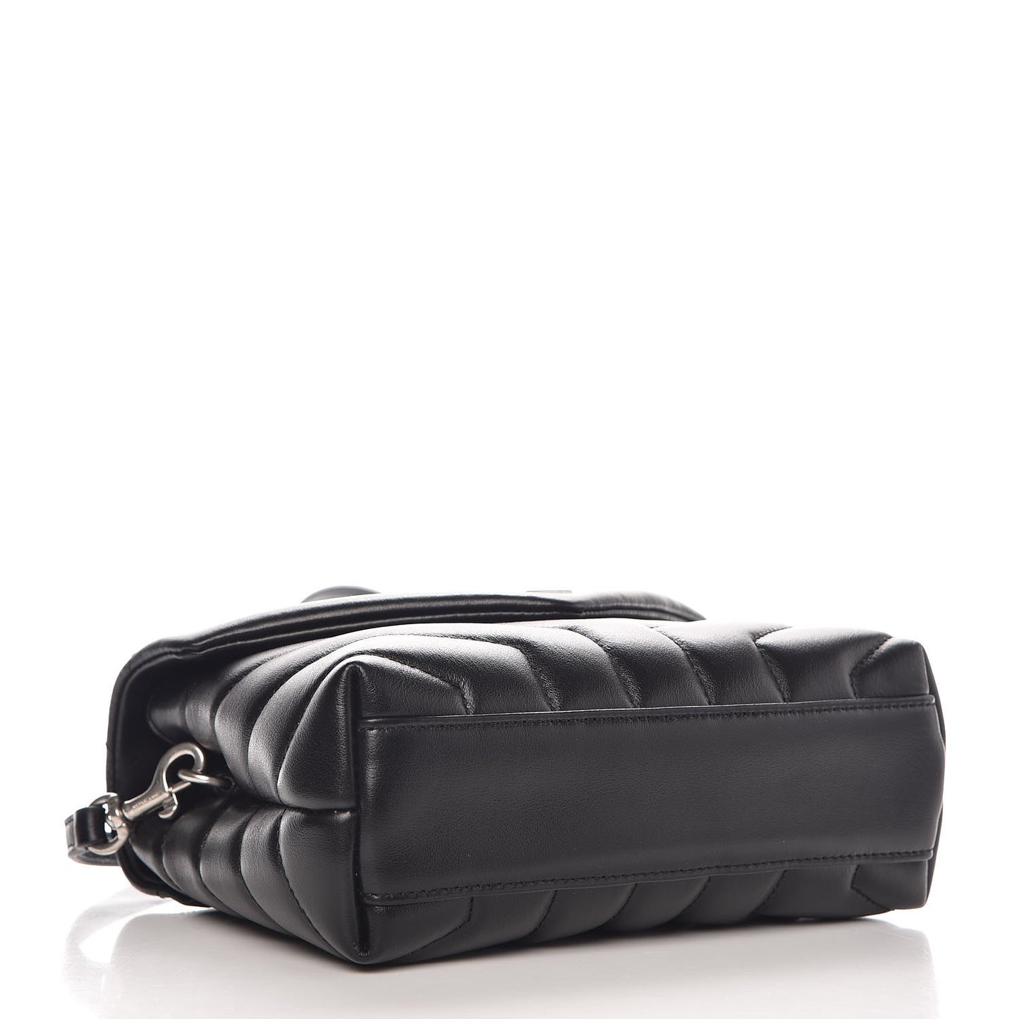 Calfskin Y Quilted Monogram Toy Loulou Crossbody Bag Black