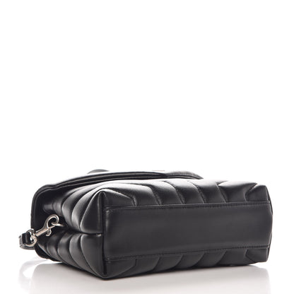 Saint Laurent Calfskin Y Quilted Monogram Toy Loulou Crossbody Bag Black 4 of 9