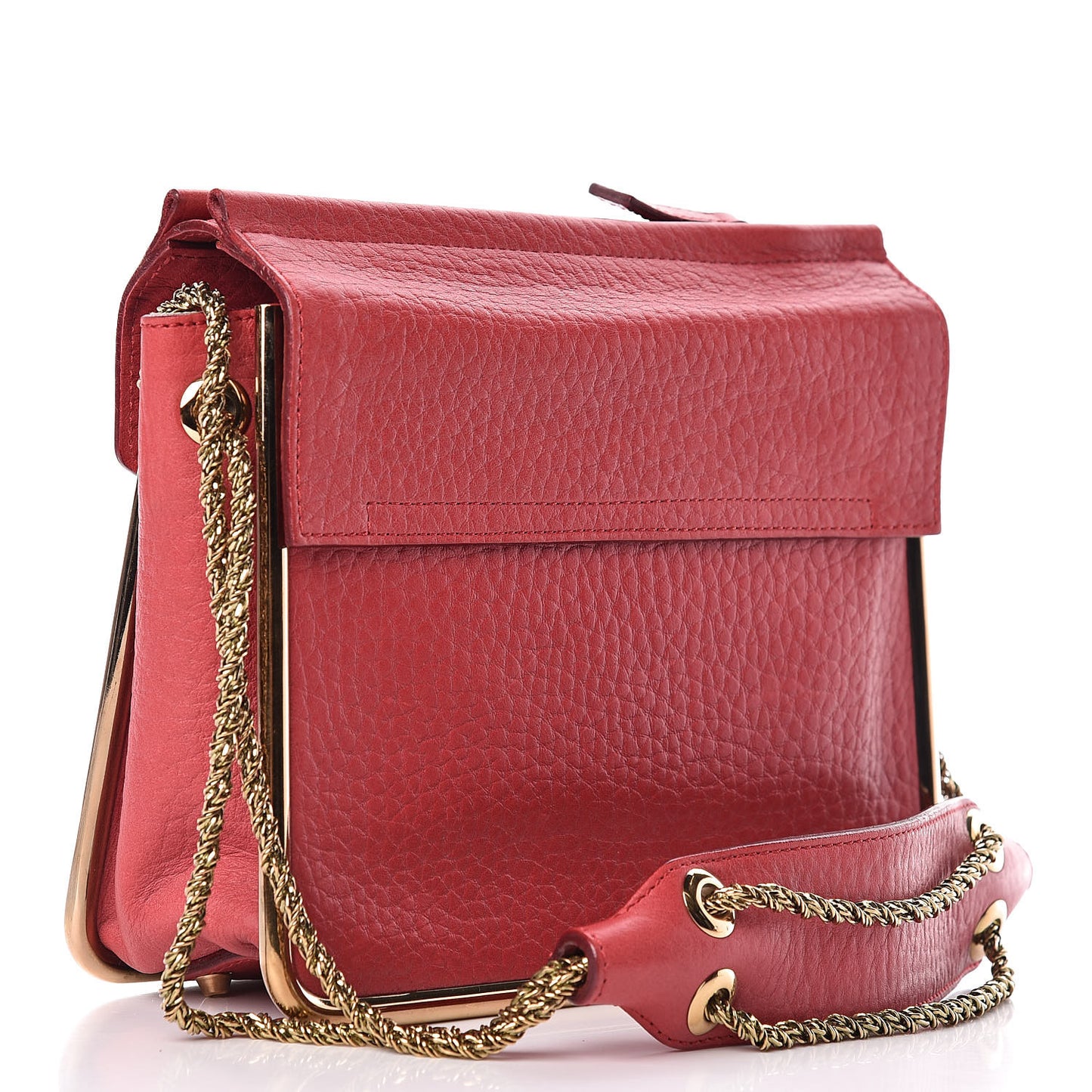 Grained Calfskin Sally Flap Bag Red