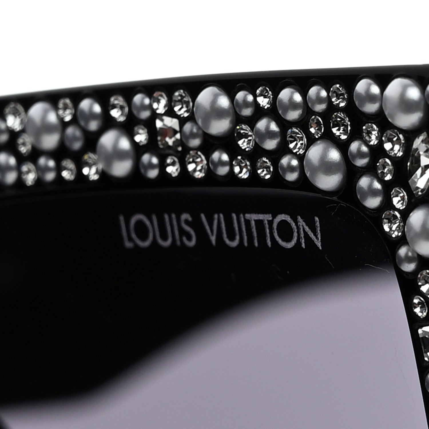 Louis Vuitton Acetate LV Clash Pearls & Strass Sunglasses Z2396W Black 7 of 8