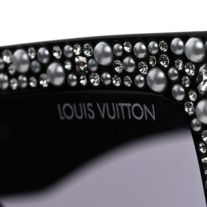 Louis Vuitton Acetate LV Clash Pearls & Strass Sunglasses Z2396W Black 7 of 8