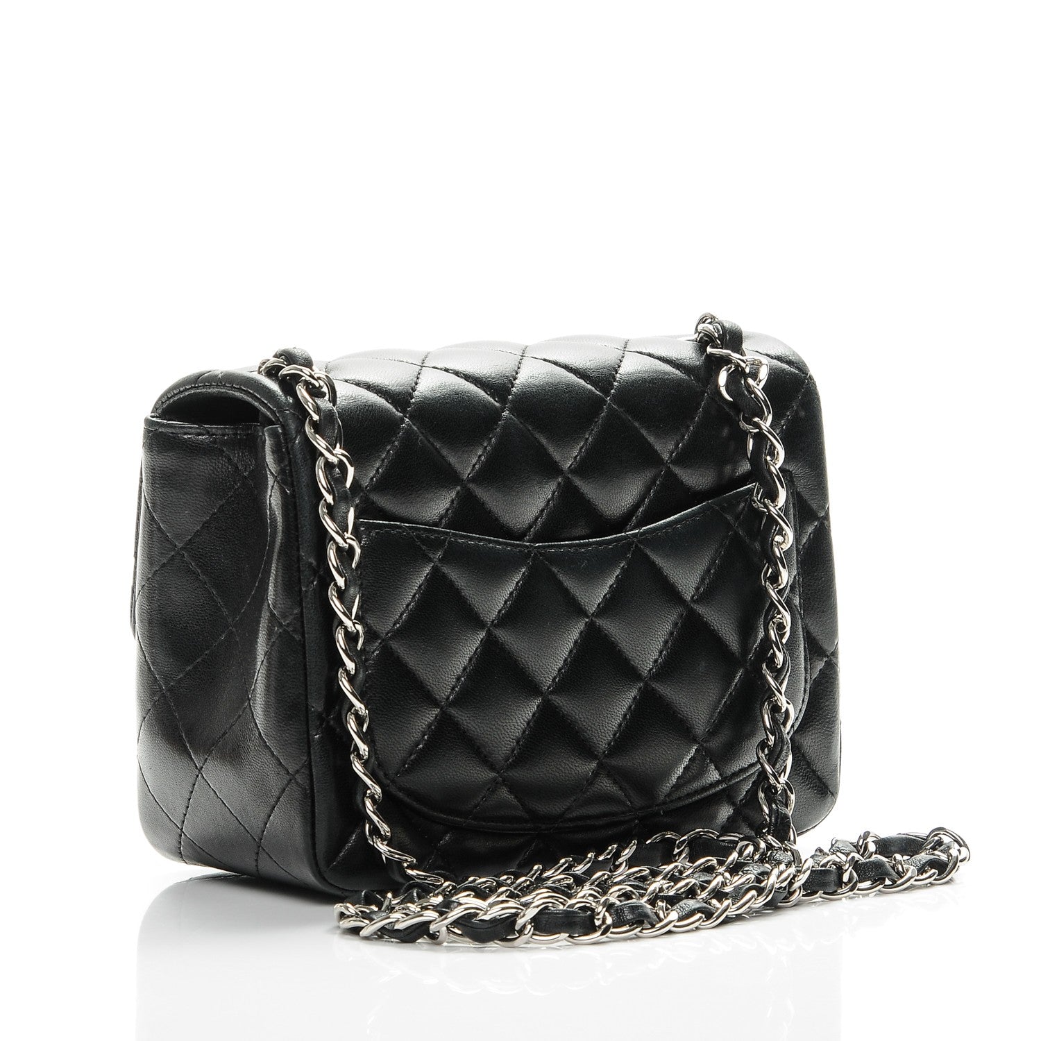 Chanel Lambskin Quilted Mini Square Flap Black 3 of 7