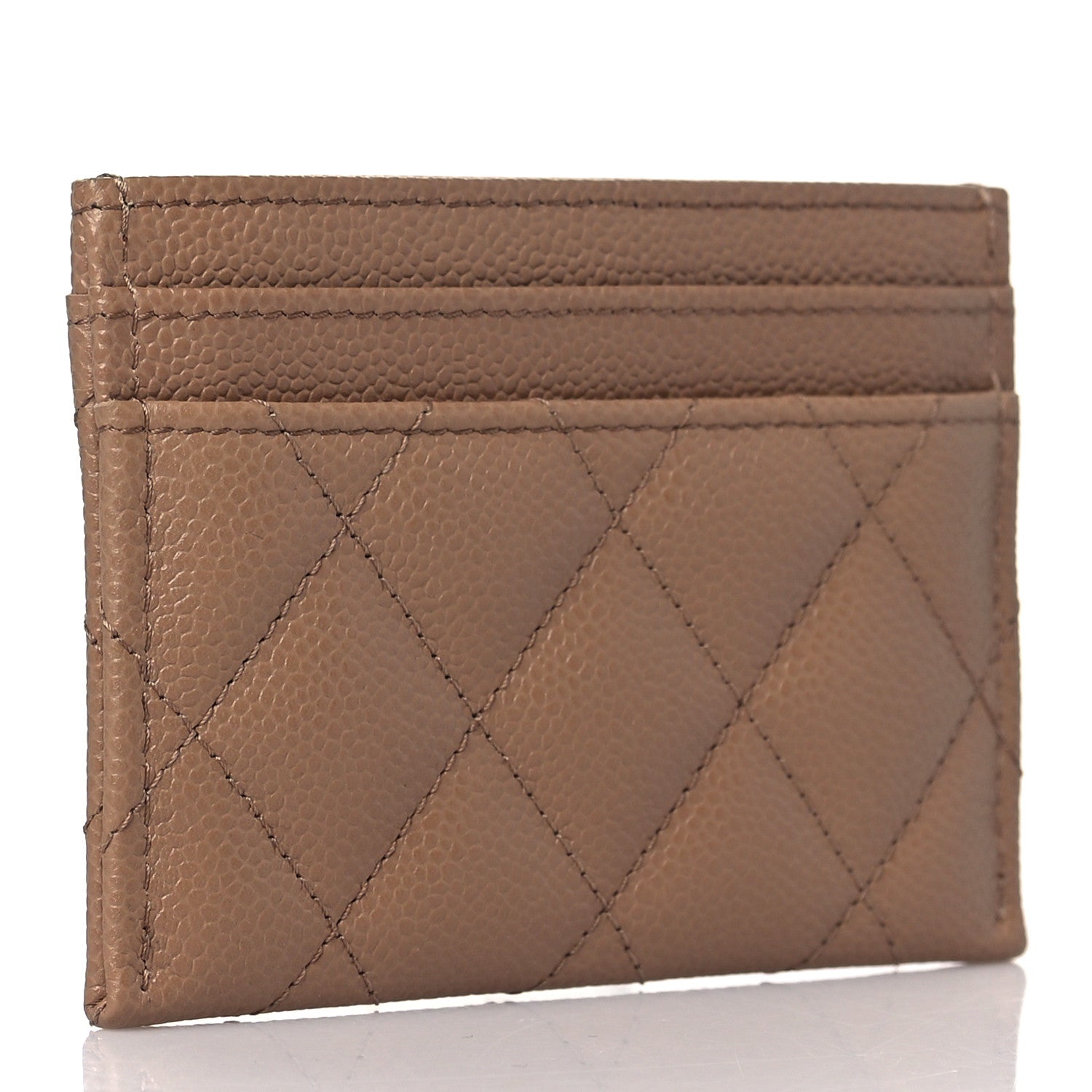 Chanel Caviar Quilted Multi Chain Card Holder Beige 3 of 10