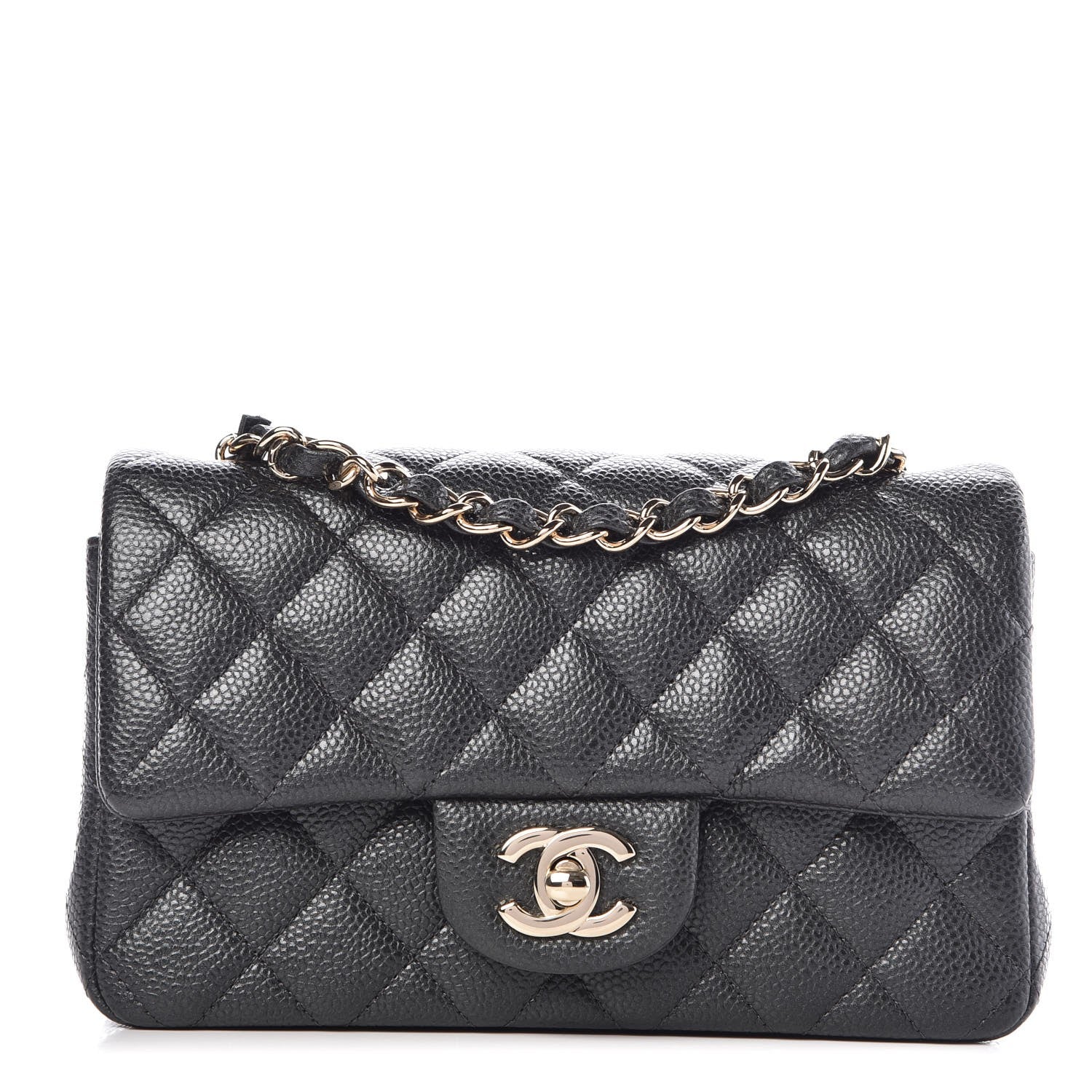 Chanel Caviar Quilted Mini Rectangular Flap Dark Grey 1 of 7