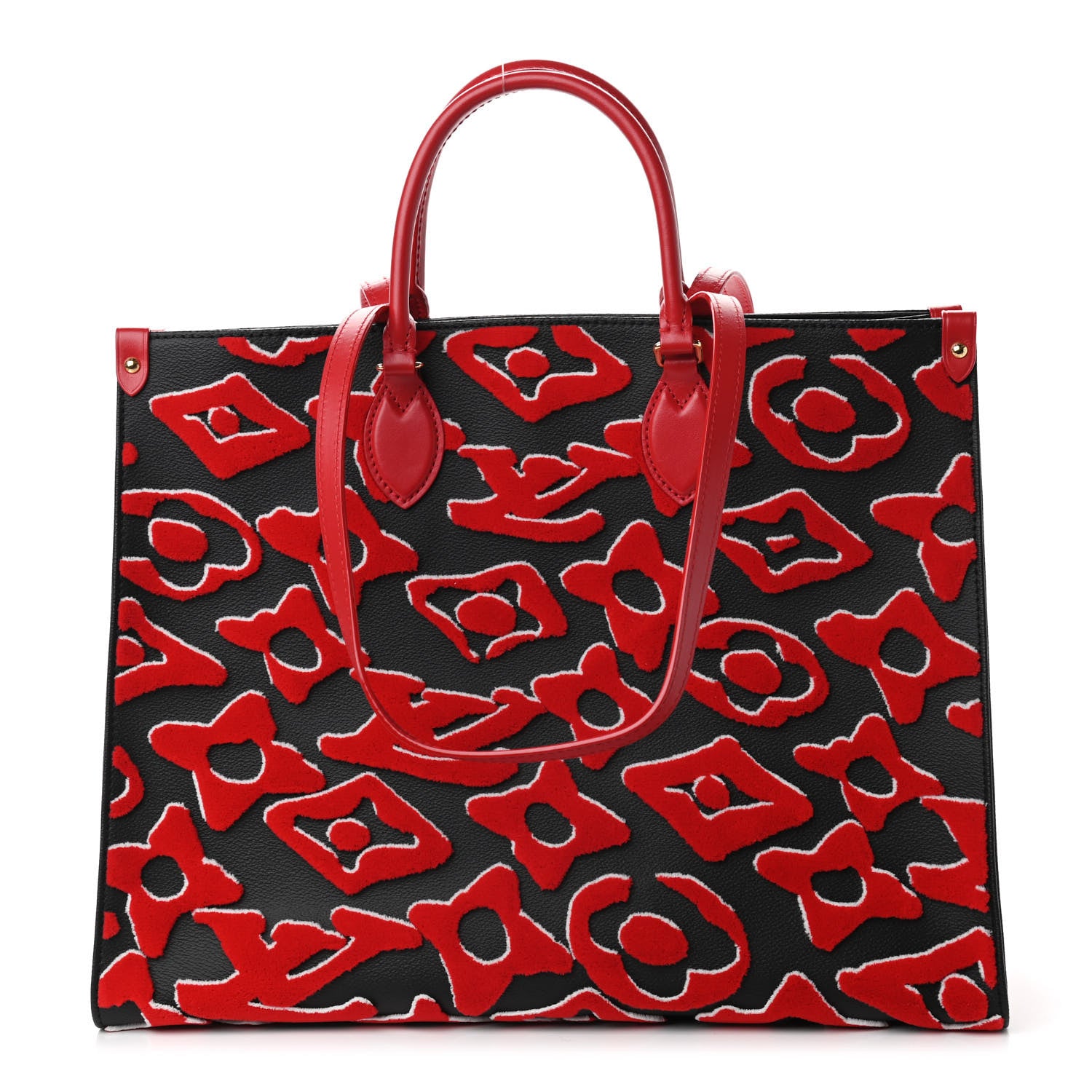 Louis Vuitton X UF Tufted Monogram Onthego GM Black Red 1 of 9