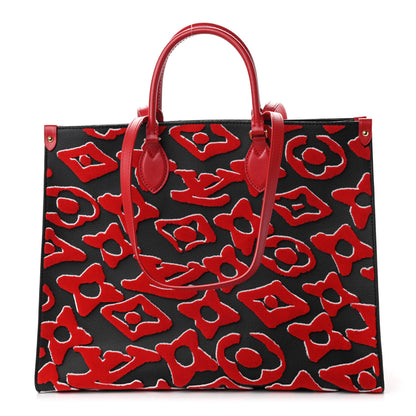 Louis Vuitton X UF Tufted Monogram Onthego GM Black Red 1 of 9