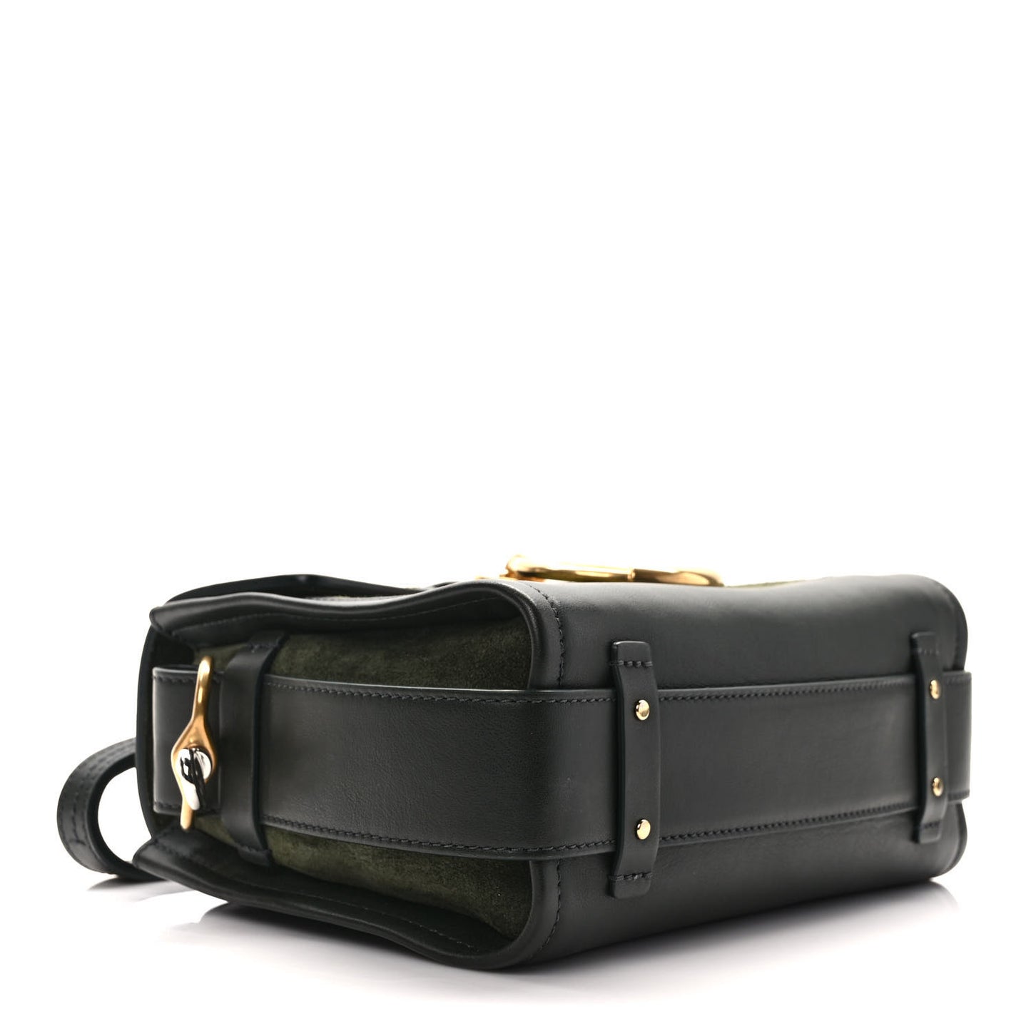 Calfskin Suede Mini Tess Day Bag Black Olive