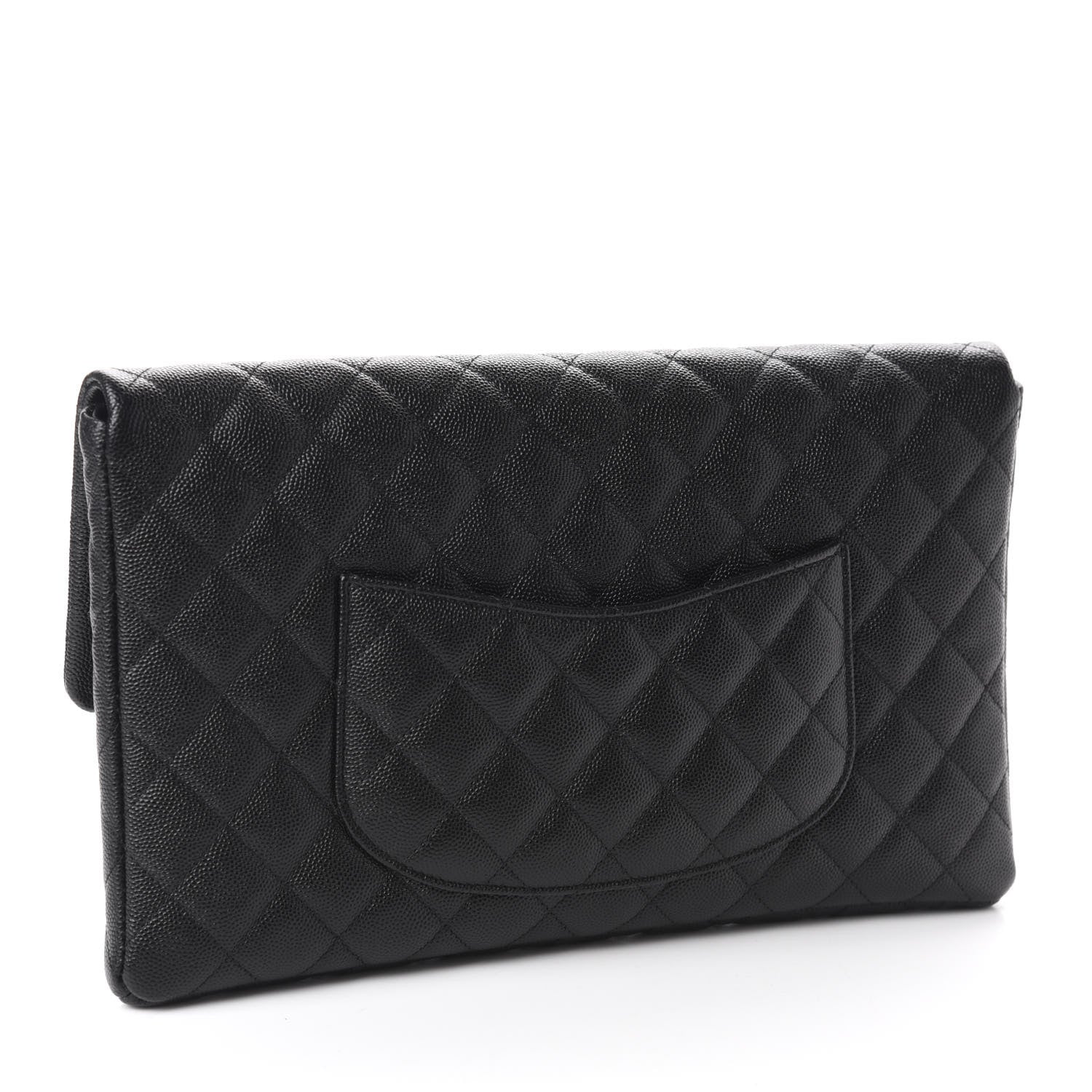 Chanel Caviar Quilted Flap Clutch Black 3 of 11