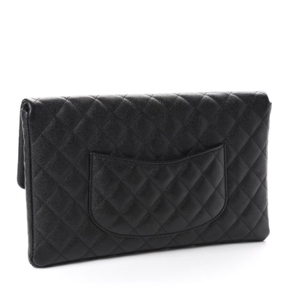 Chanel Caviar Quilted Flap Clutch Black 3 of 11