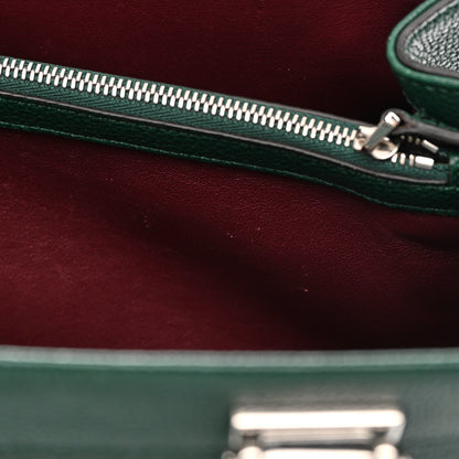 Gucci Grainy Calfskin Small Zumi Top Handle Bag Vintage Green 16 of 22