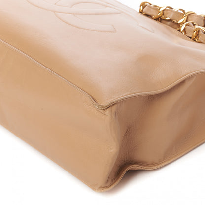 Chanel Lambskin CC Tote Beige 4 of 10