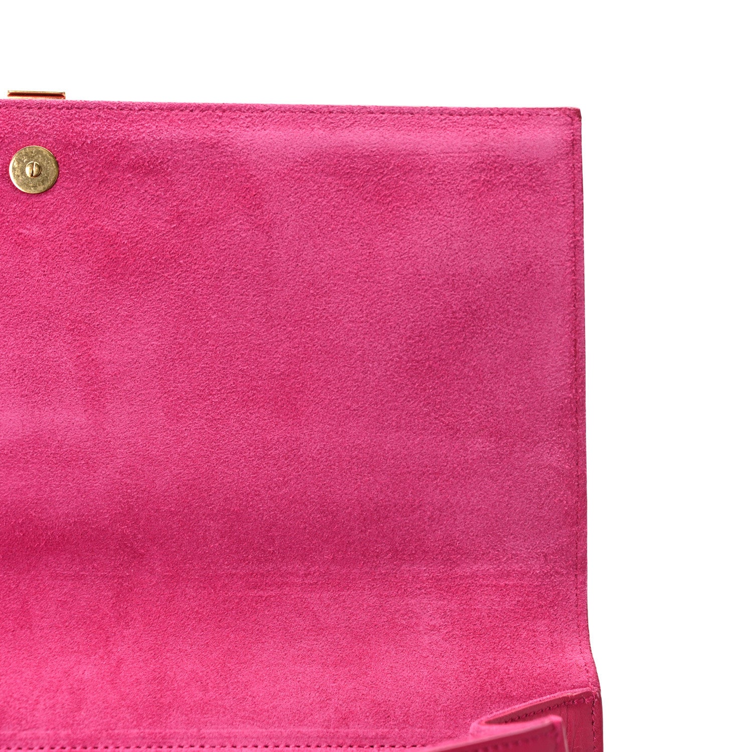 Saint Laurent Calfskin Classic Y Ligne Clutch Fuchsia 7 of 7