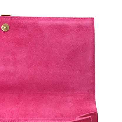 Saint Laurent Calfskin Classic Y Ligne Clutch Fuchsia 7 of 7