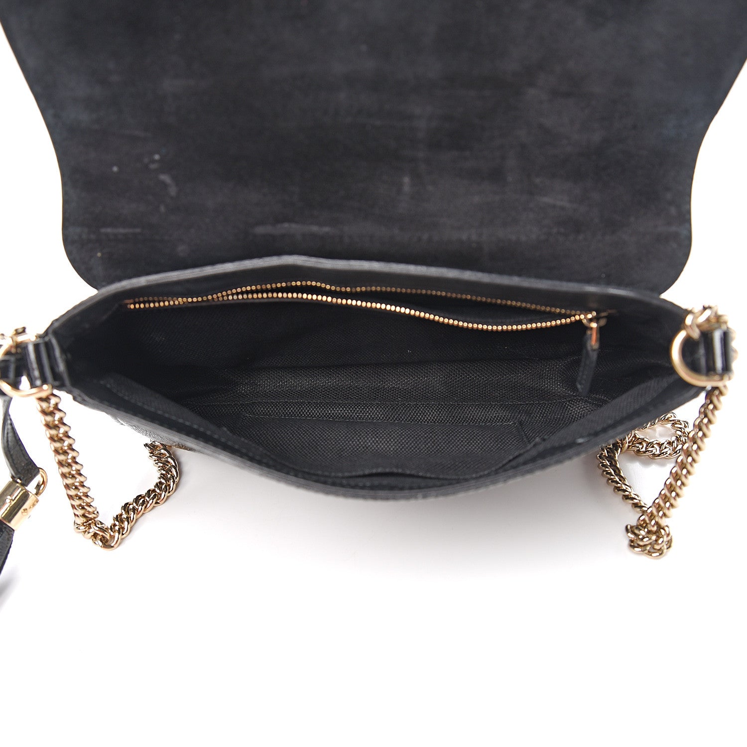 Gucci Patent Medium Soho Flap Crossbody Black 6 of 17