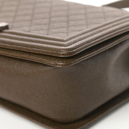 Chanel Caviar Quilted New Medium Boy Flap Khaki 10 of 16