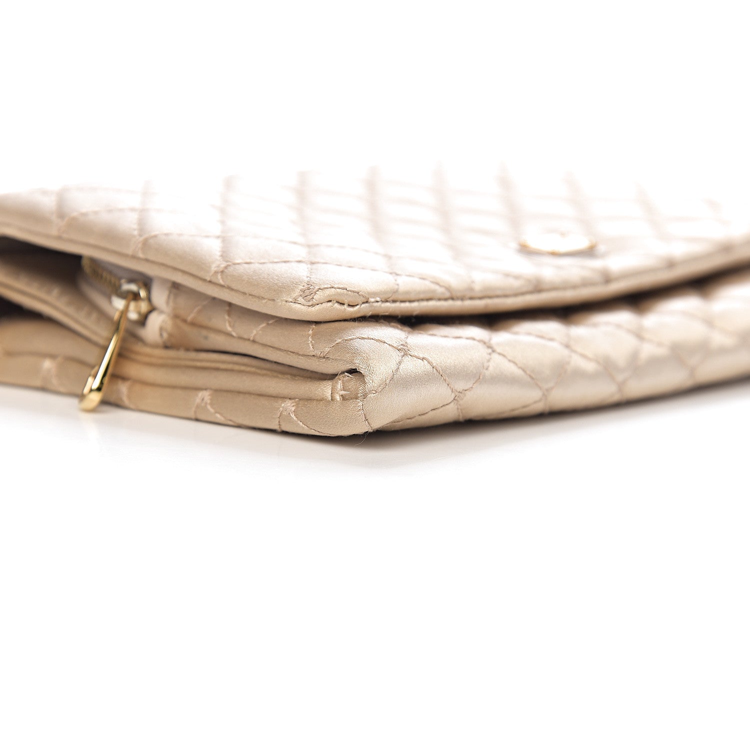 Dolce & Gabbana Satin Quilted Chain Clutch Light Gold 7 of 9